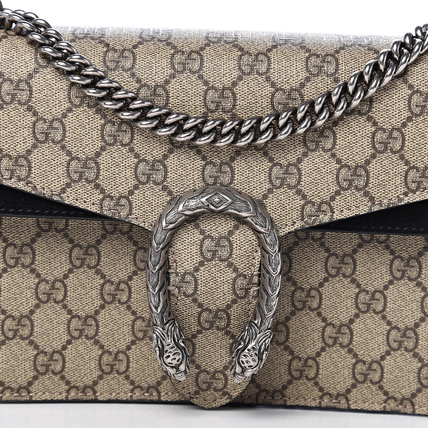 GG Supreme Monogram Small Dionysus Shoulder Bag Black