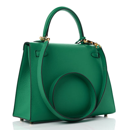 Hermes Epsom Kelly Sellier 25 Vert Jade 3 of 10