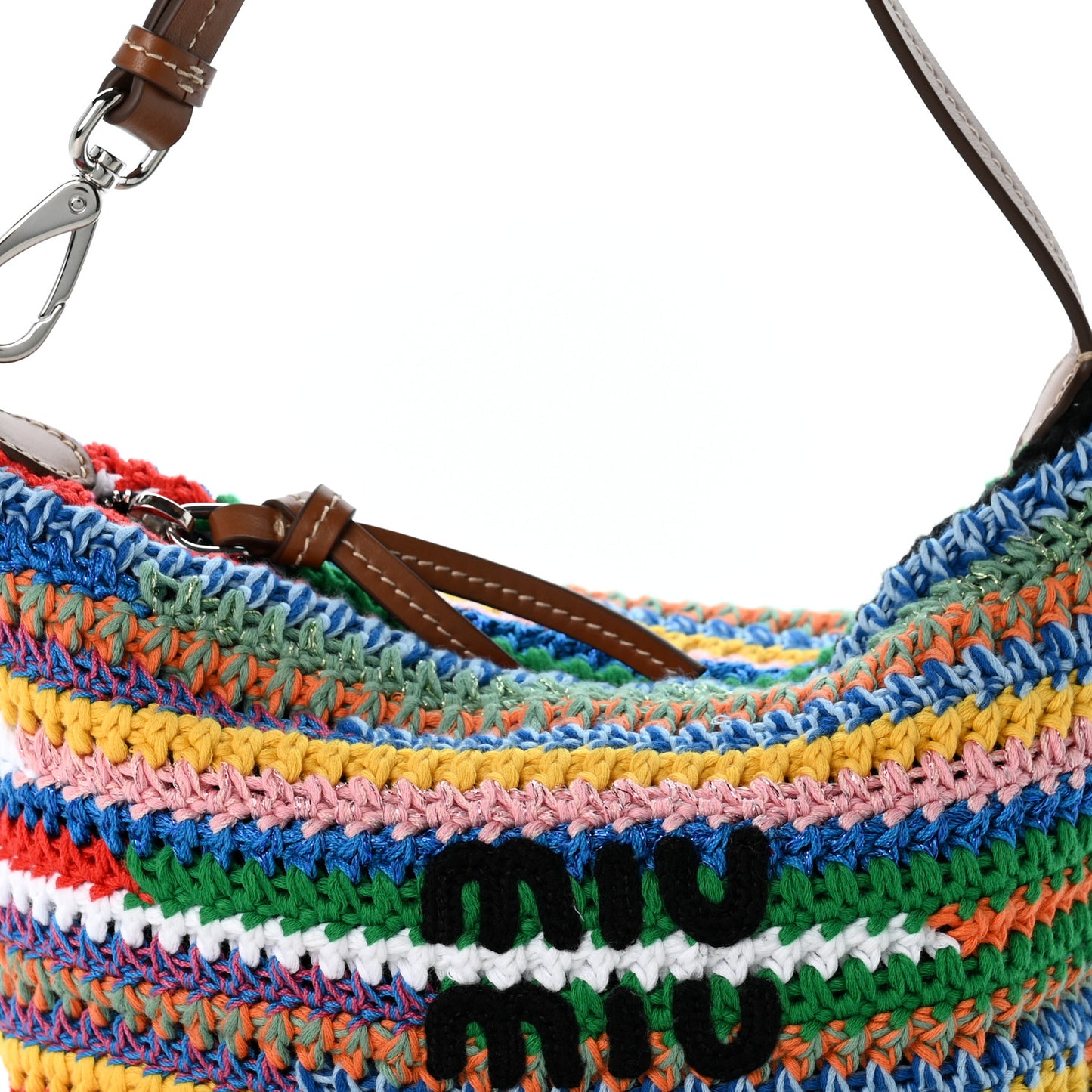 Fabric Crochet Pouch Multicolor