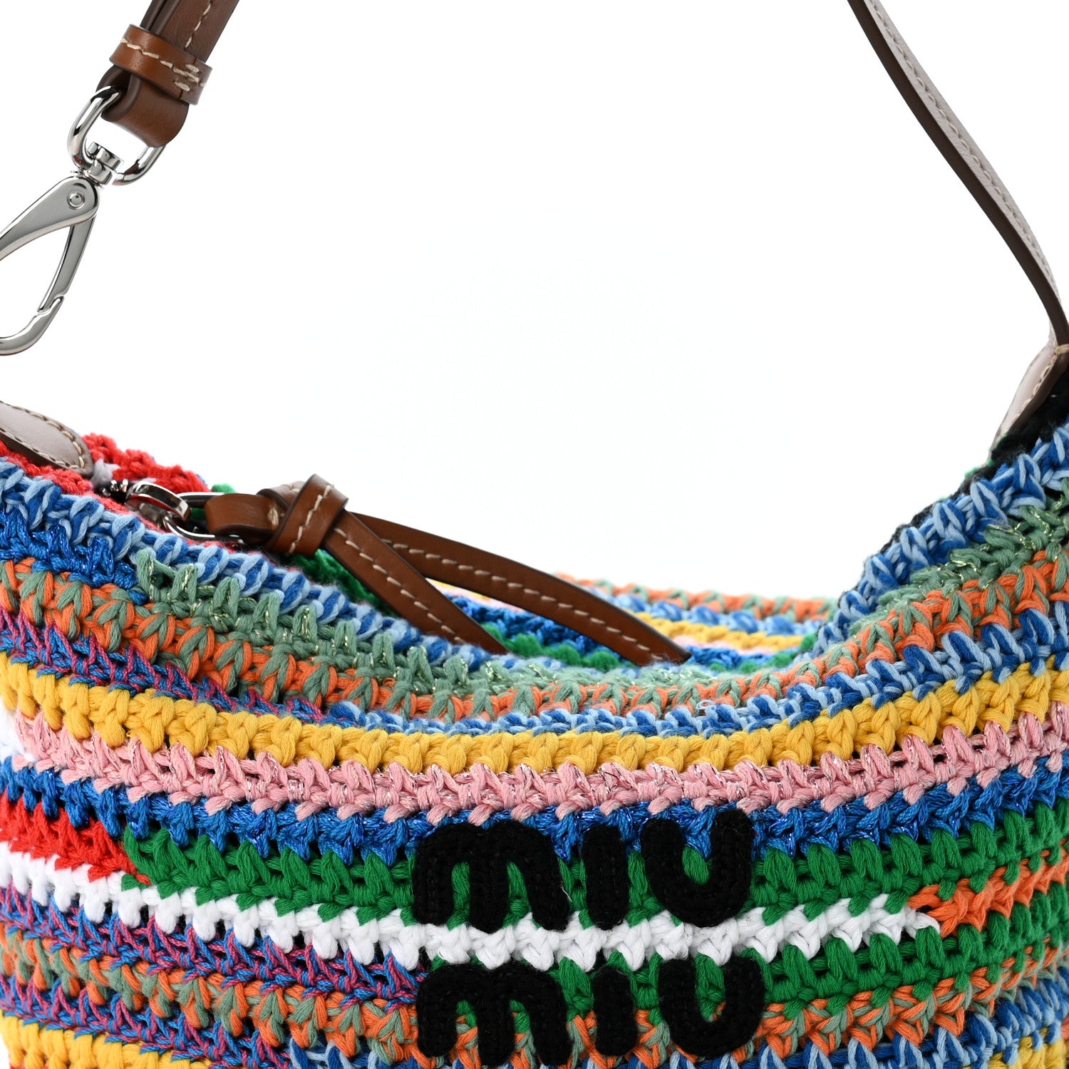 Miu Miu Fabric Crochet Pouch Multicolor 8 of 11