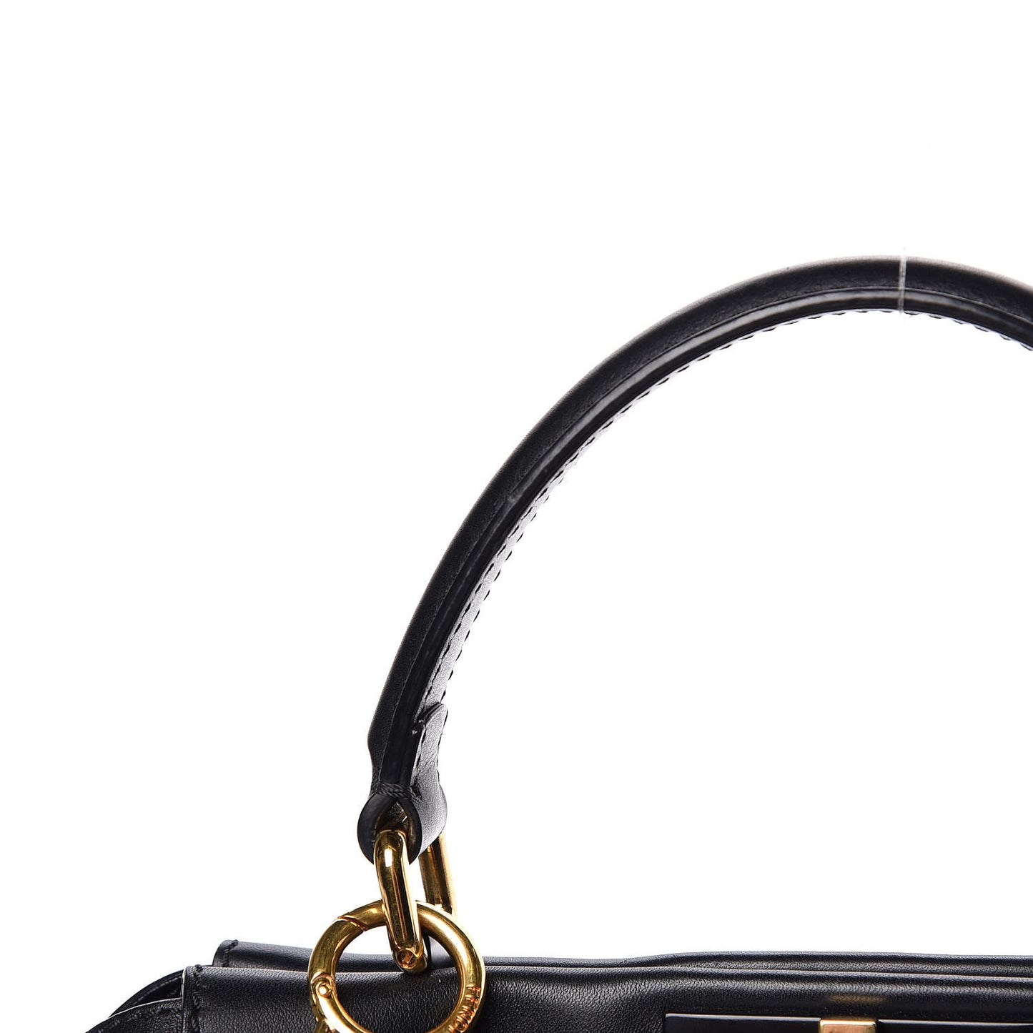 Vitello Seta Shiny Nappa Medium Peekaboo Iconic Satchel Black