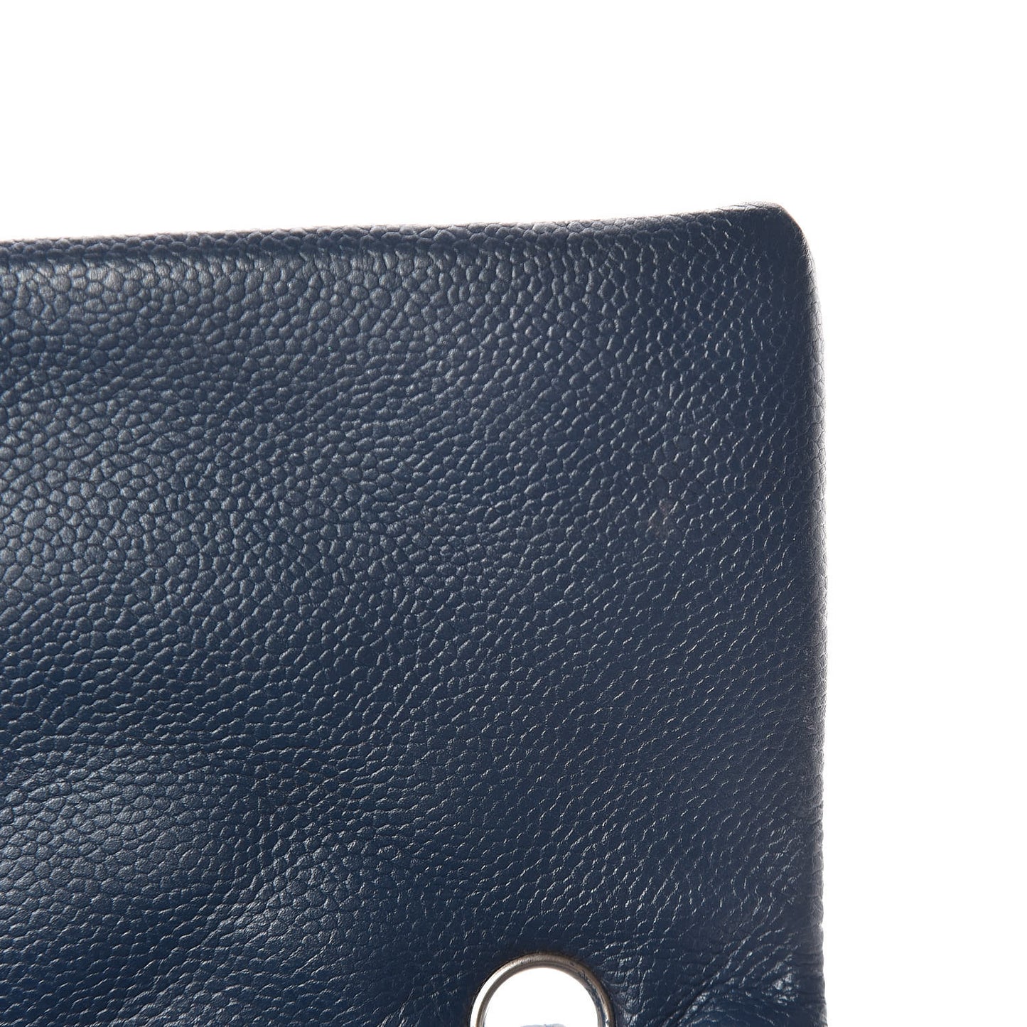 Washed Caviar Quilted Maxi Single Flap Blue
