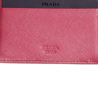 Prada Saffiano Metal Continental Wallet Ibisco 6 of 12