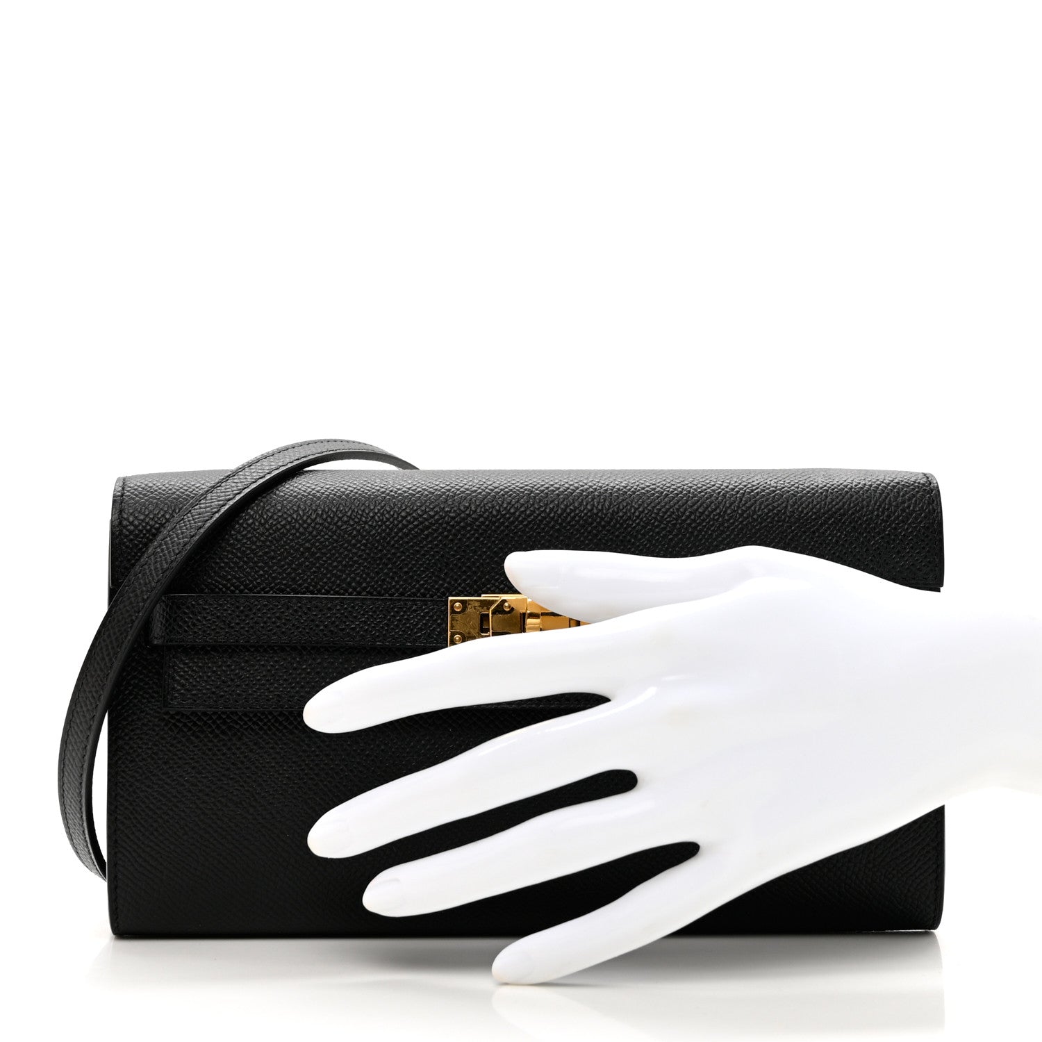 Hermes Epsom Kelly Wallet To Go Black 2 of 6