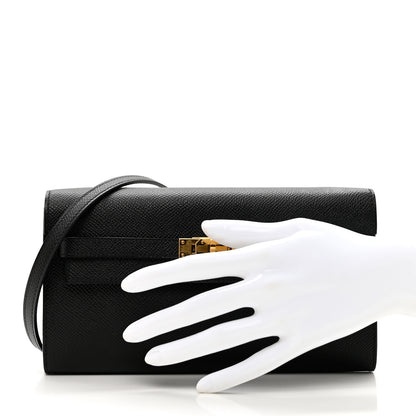 Hermes Epsom Kelly Wallet To Go Black 2 of 6