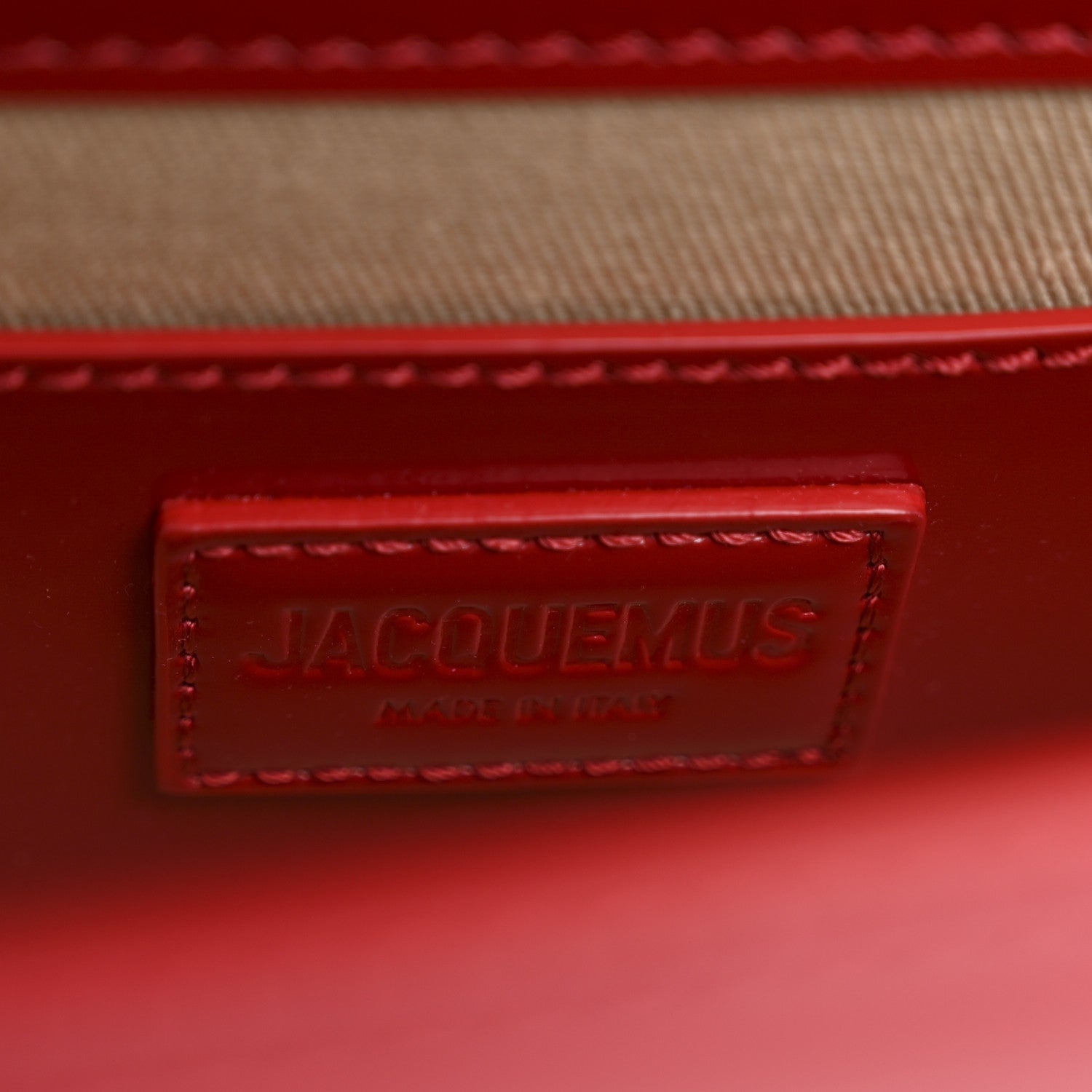 Jacquemus Glazed Calfskin Le Grand Bambino Red 6 of 10
