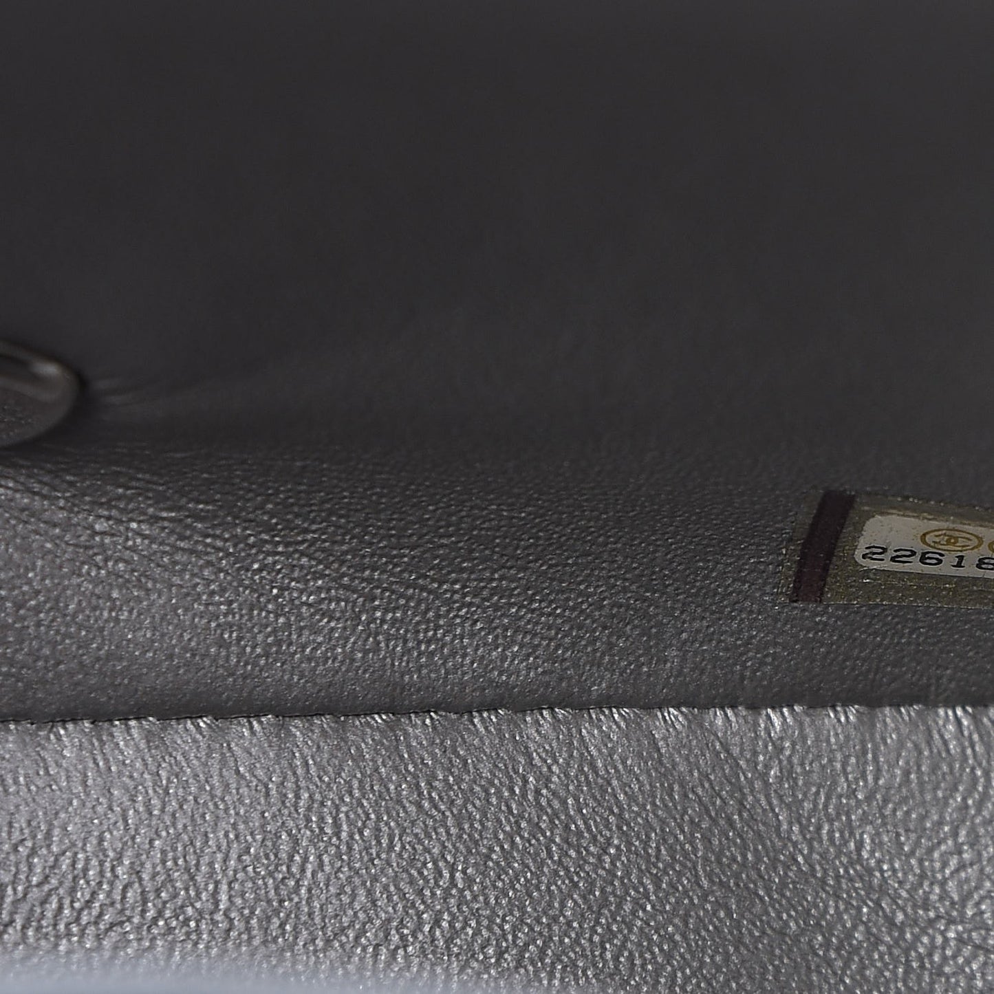 Metallic Caviar Chevron Quilted Mini Square Flap Silver