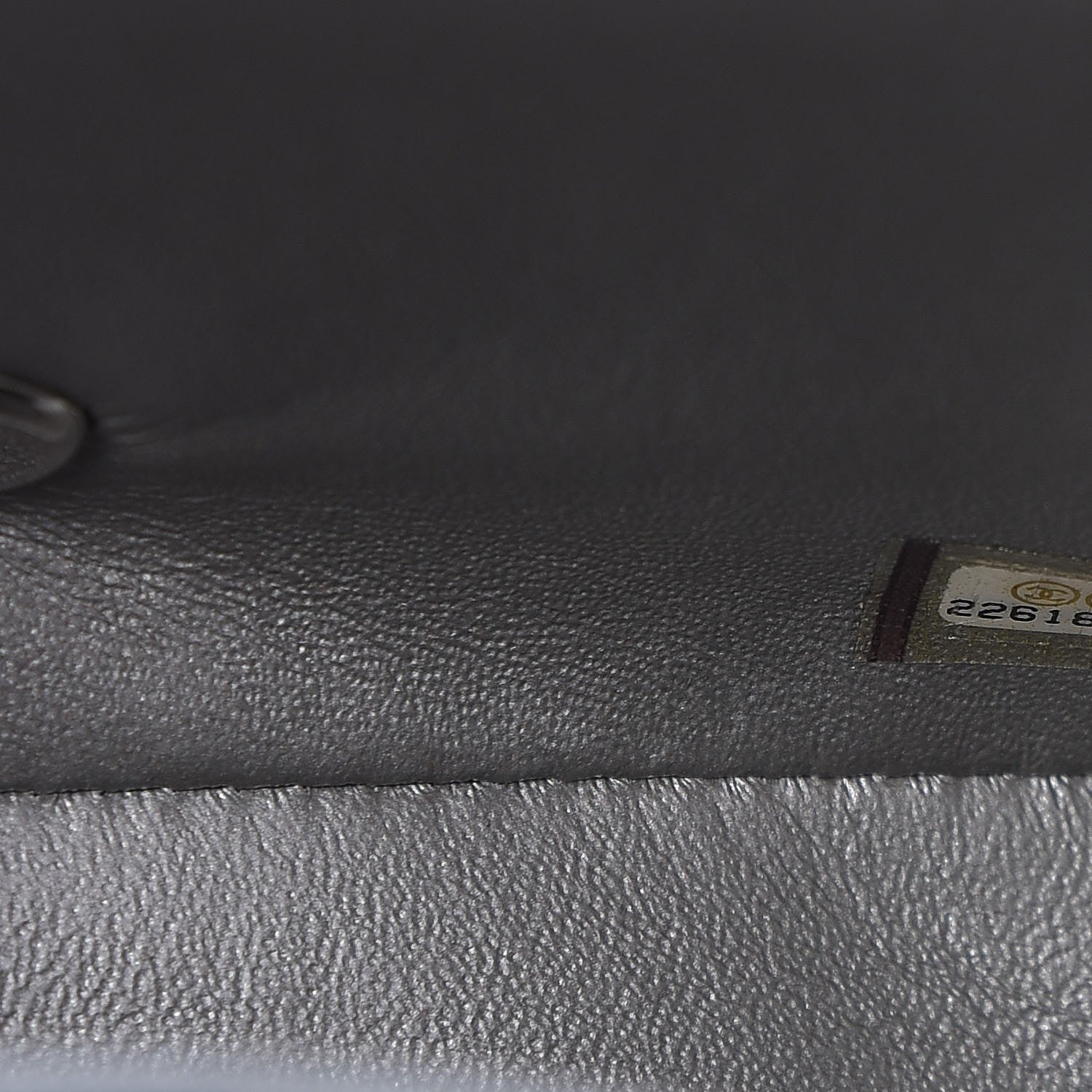 Chanel Metallic Caviar Chevron Quilted Mini Square Flap Silver 7 of 8