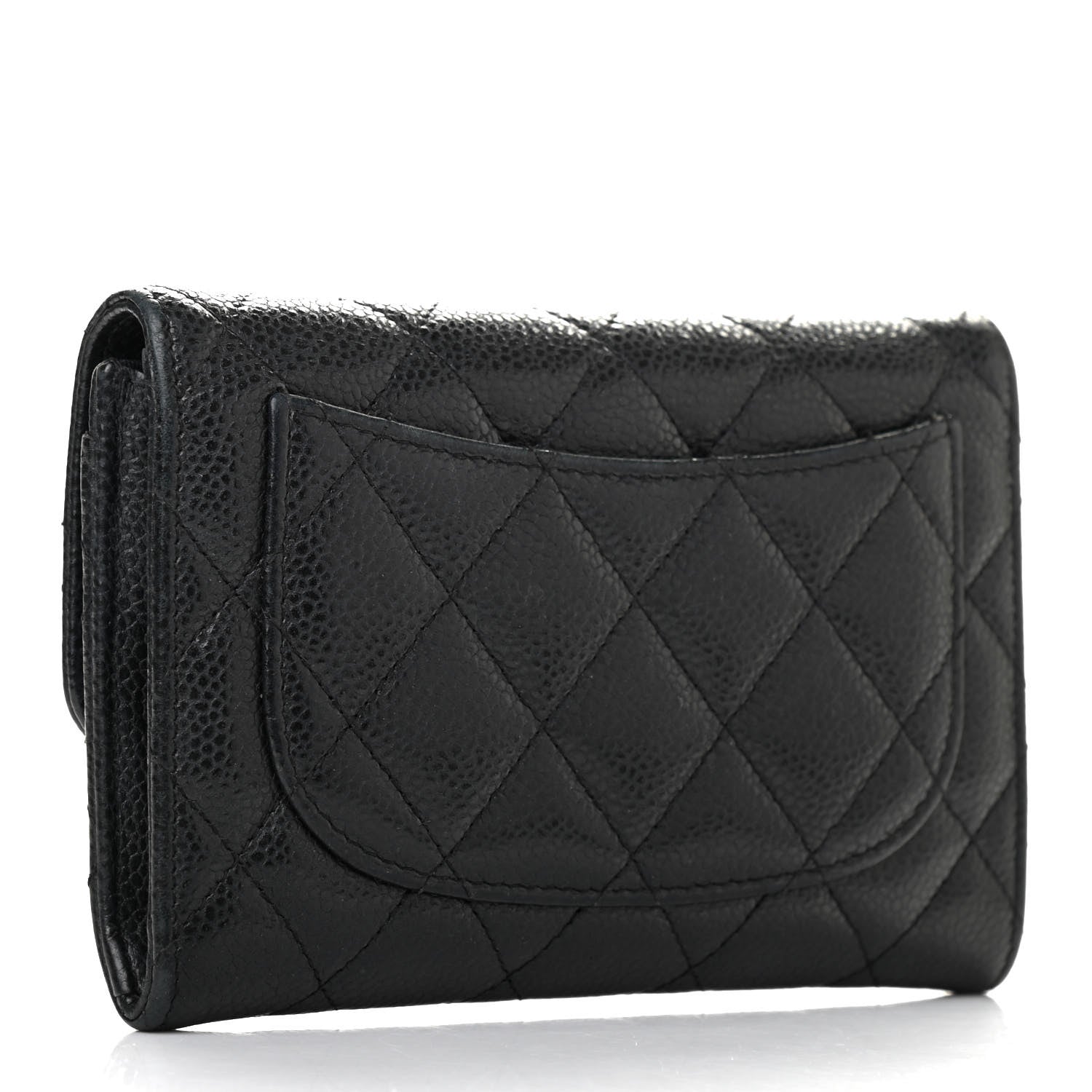 Chanel Caviar Quilted Medium Flap Wallet Black 3 of 8