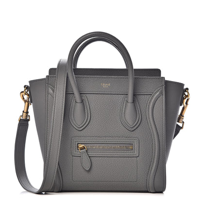 Celine Baby Drummed Calfskin Nano Luggage Kohl 1 of 10