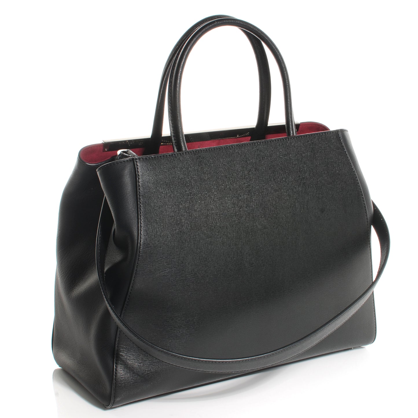 Vitello Elite Regular 2Jours Tote Black Vino
