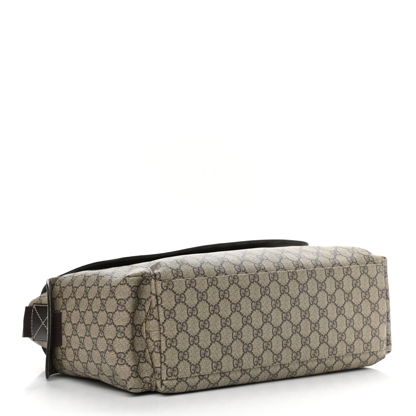 GG Plus Monogram Messenger Diaper Bag Dark Brown
