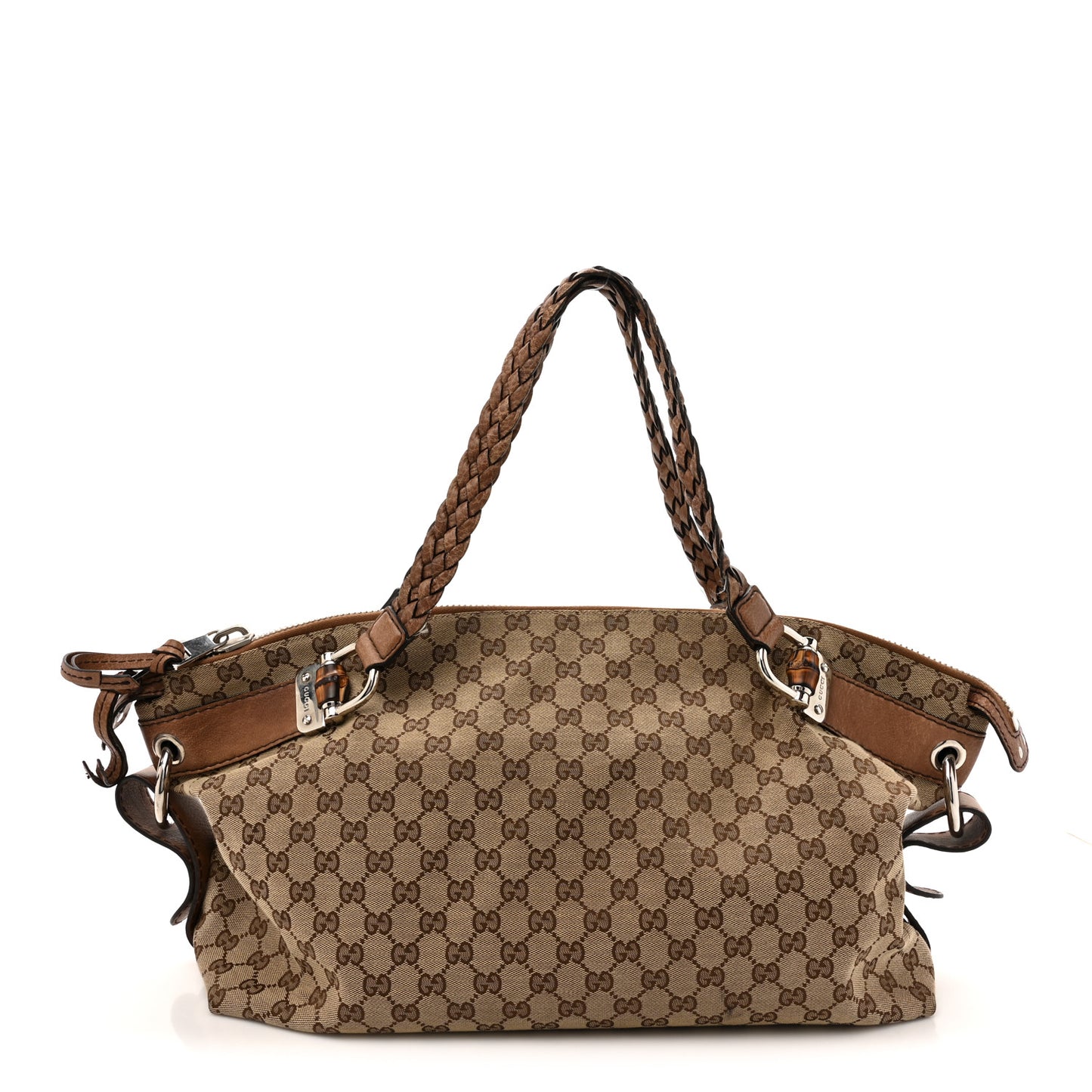 Monogram Bamboo Bar Medium Tote Brown