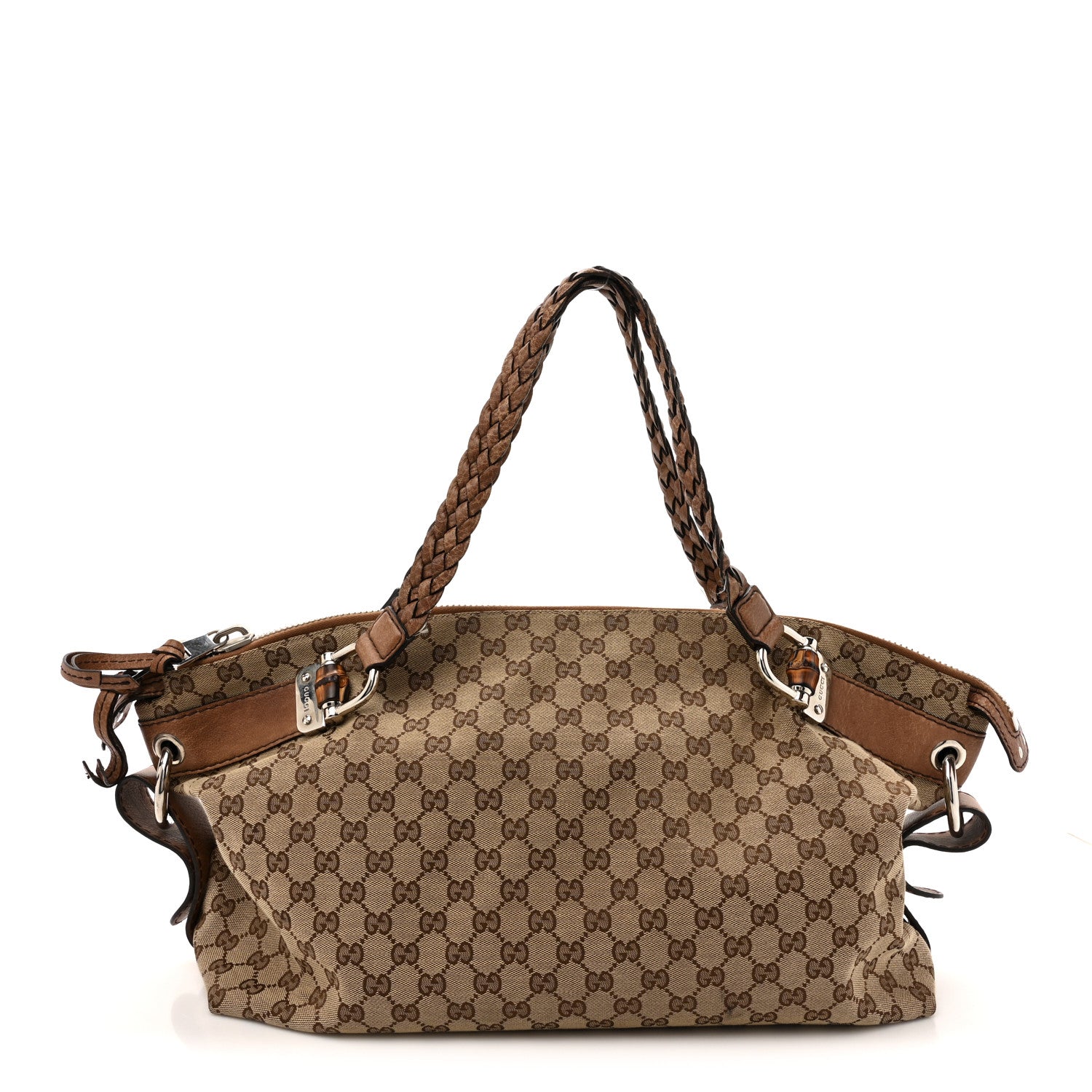 Gucci Monogram Bamboo Bar Medium Tote Brown 1 of 16