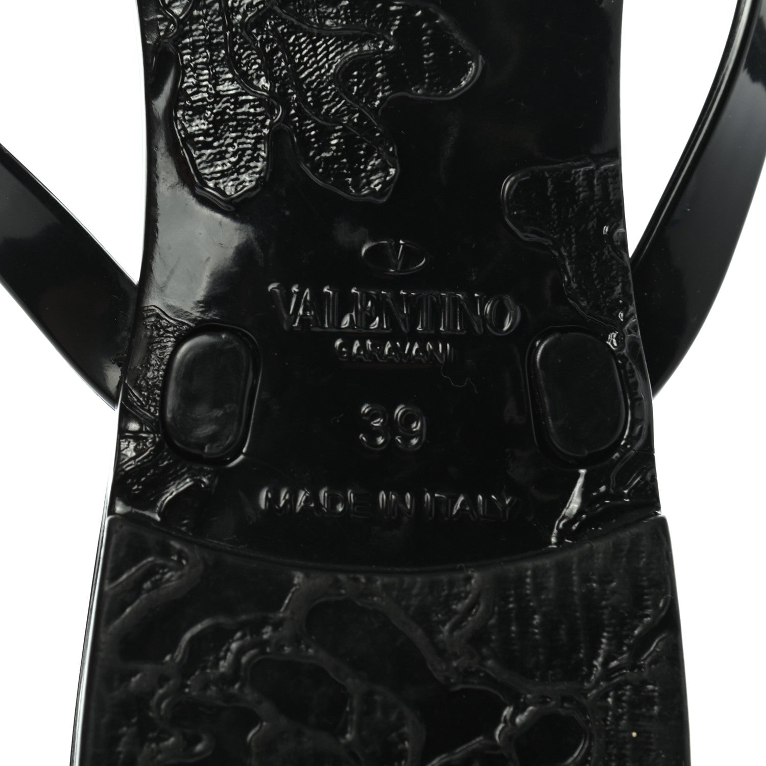 Valentino Garavani PVC Jelly Rockstud Bow Thong Sandals 39 Black 6 of 7