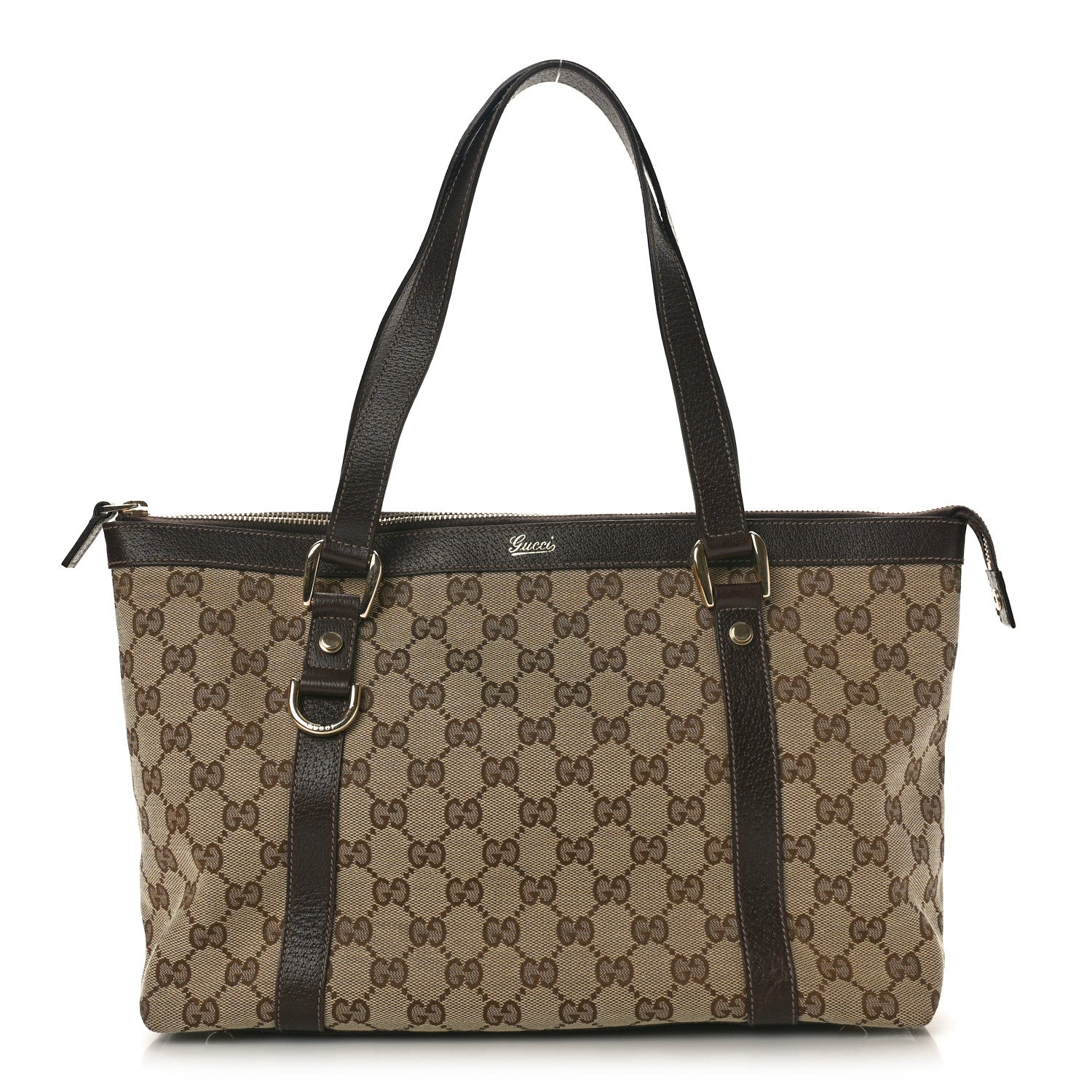 Gucci Monogram Medium Abbey Tote Brown 1 of 10