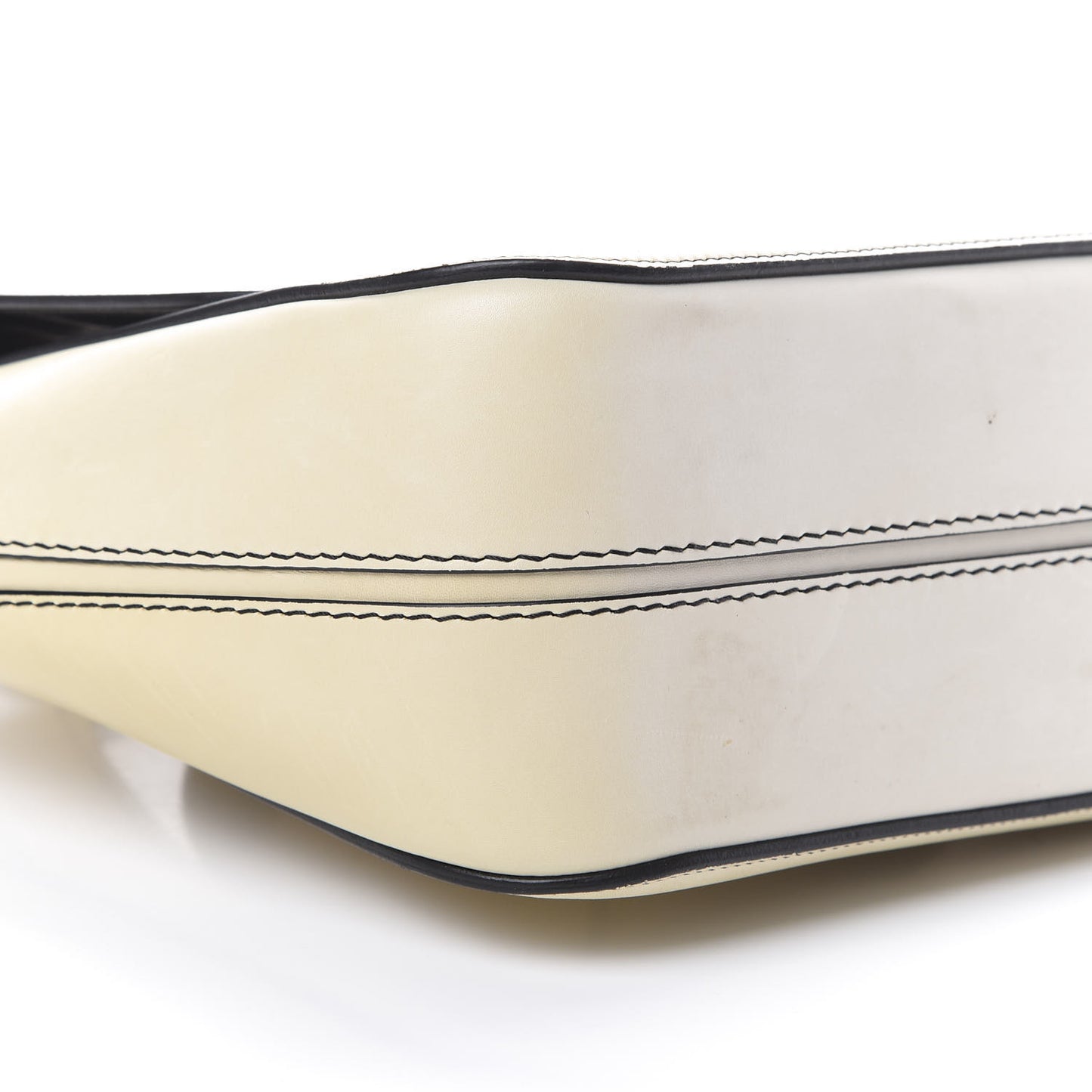 Natural Calfskin Small Square With Pocket White