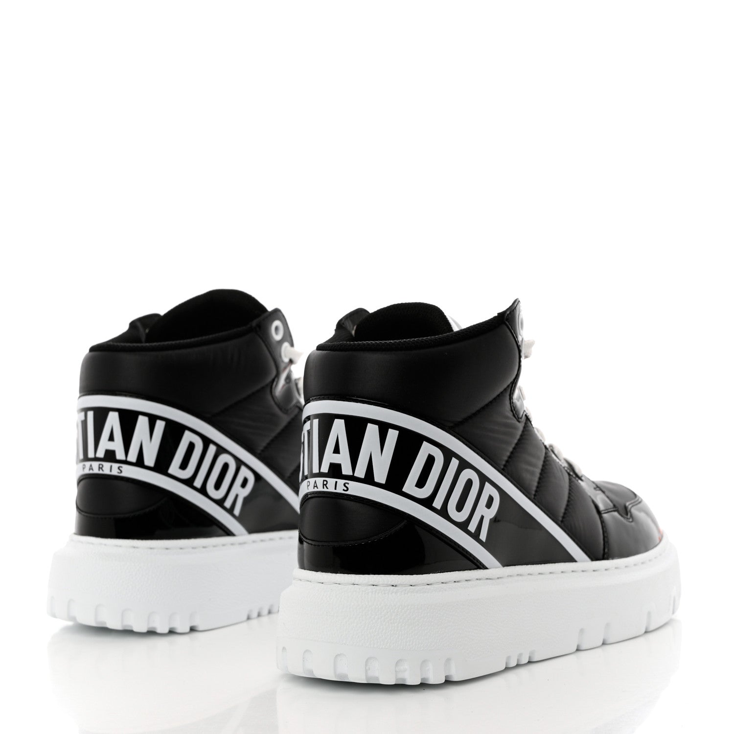 Christian Dior Nylon Fabric Womens D-Player High Top Sneakers 37.5 Black 4 of 8