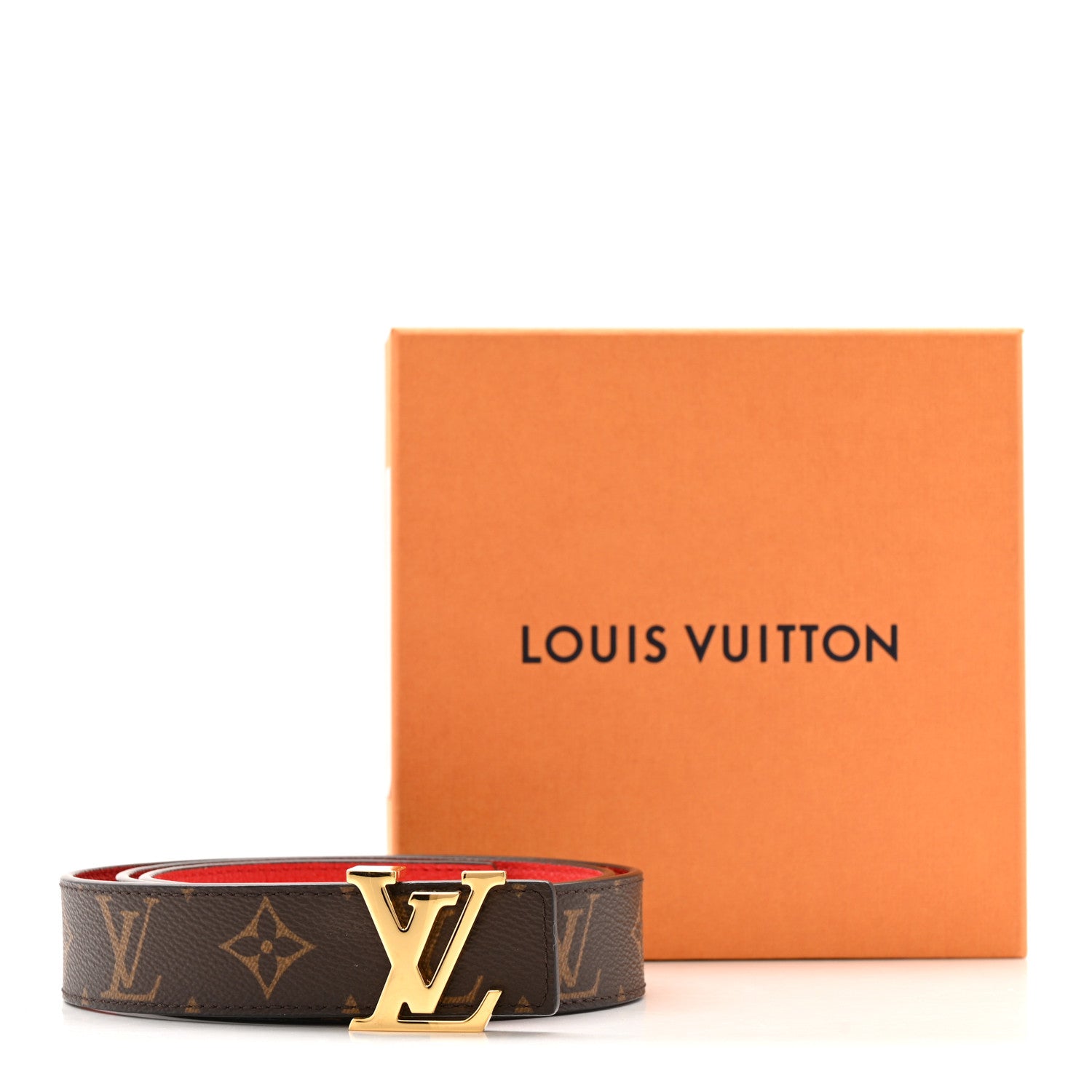 Louis Vuitton Monogram 30mm LV Initiales Reversible Belt 90 36 Coquelicot 10 of 10