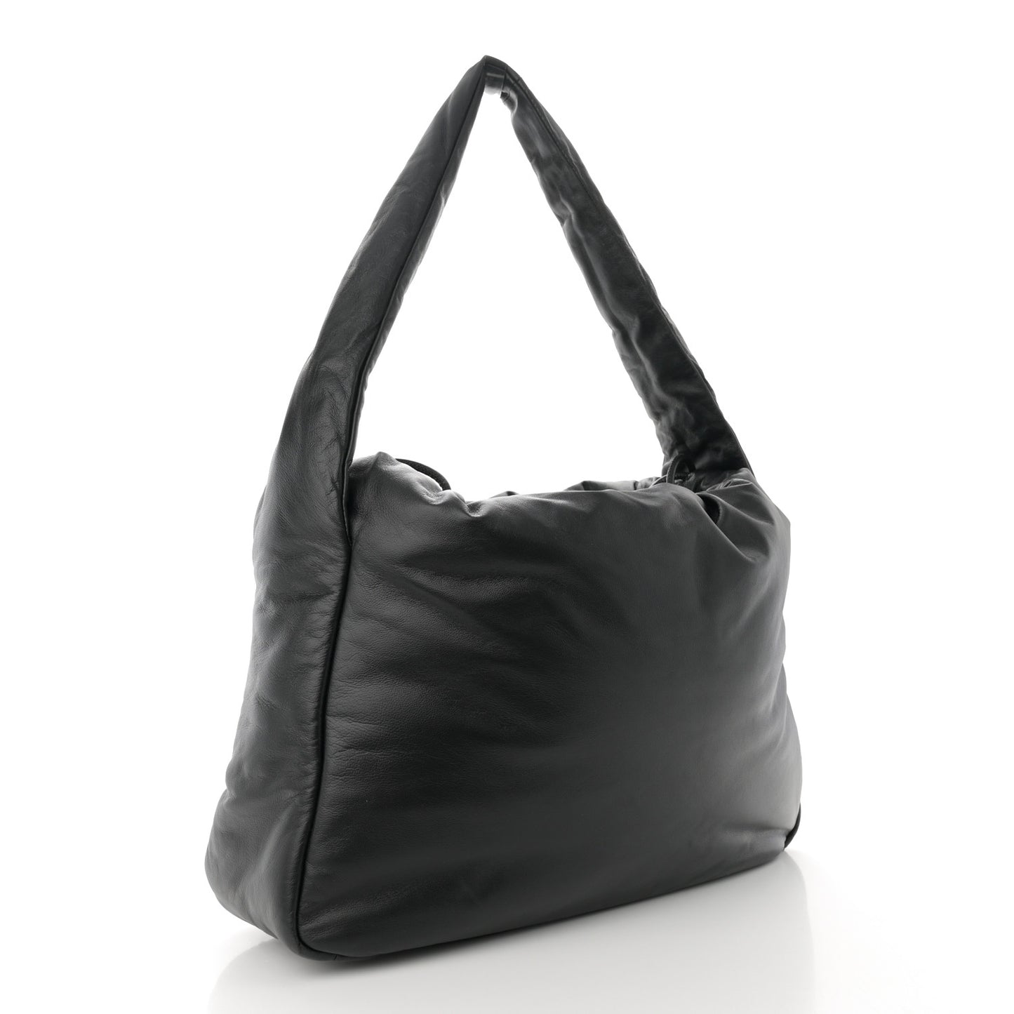 Lambskin Large Ryan Puffer Bag Black