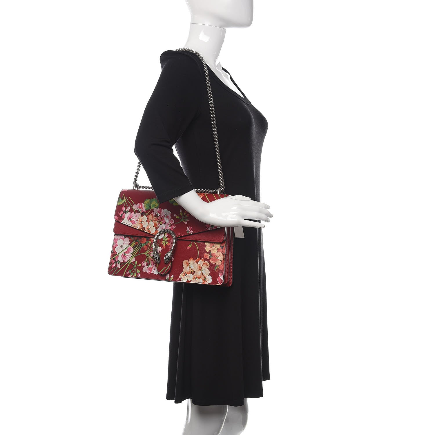 Gucci Calfskin Blooms Print Medium Dionysus Shoulder Bag Romantic Cherry Multicolor 2 of 10