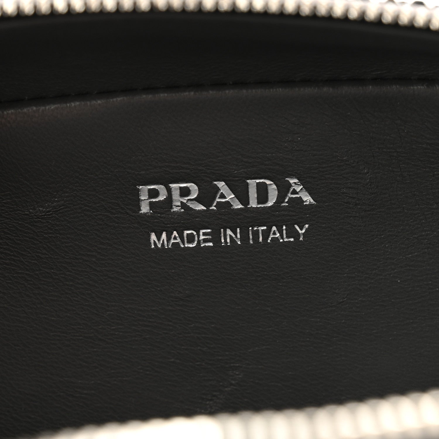 Prada Satin Crystal Metal Triangle Logo Odette Crossbody Fumo 6 of 10