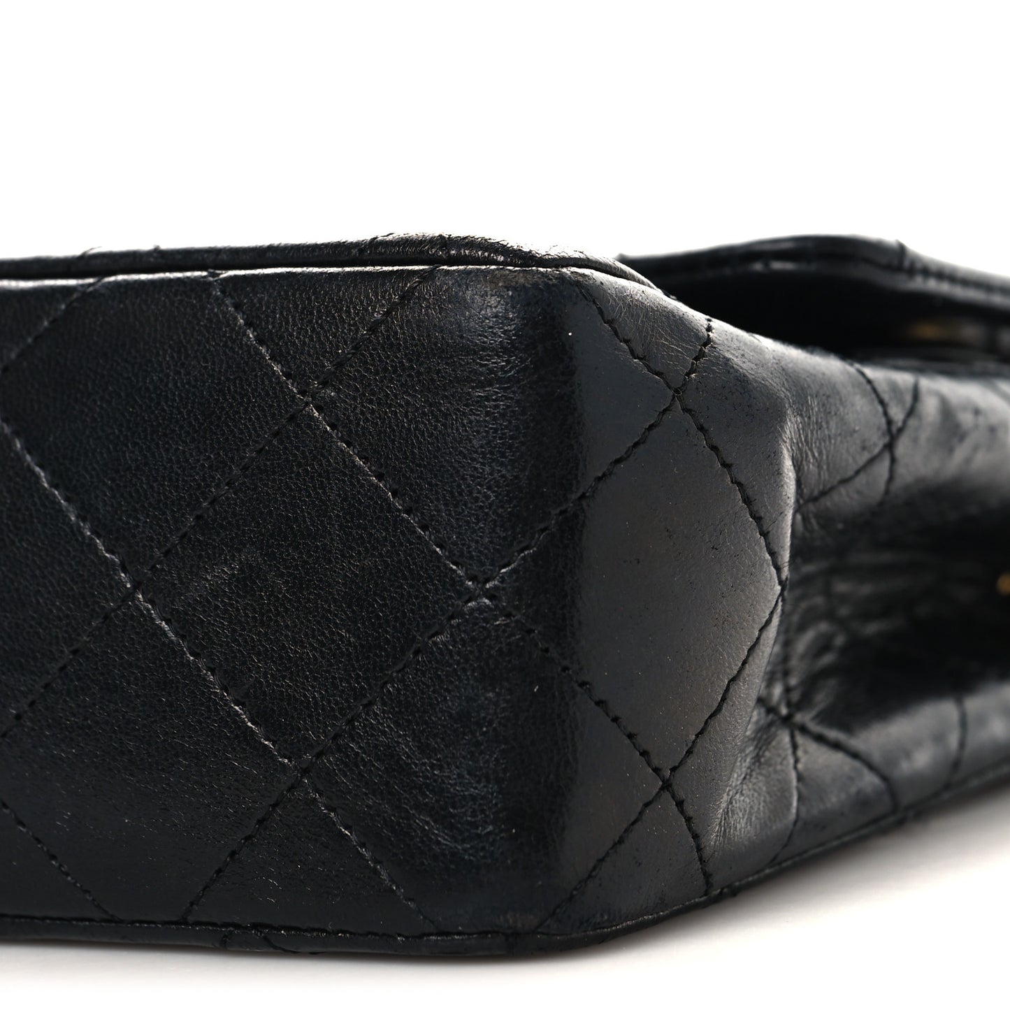 Lambskin Quilted Small Double Flap Black