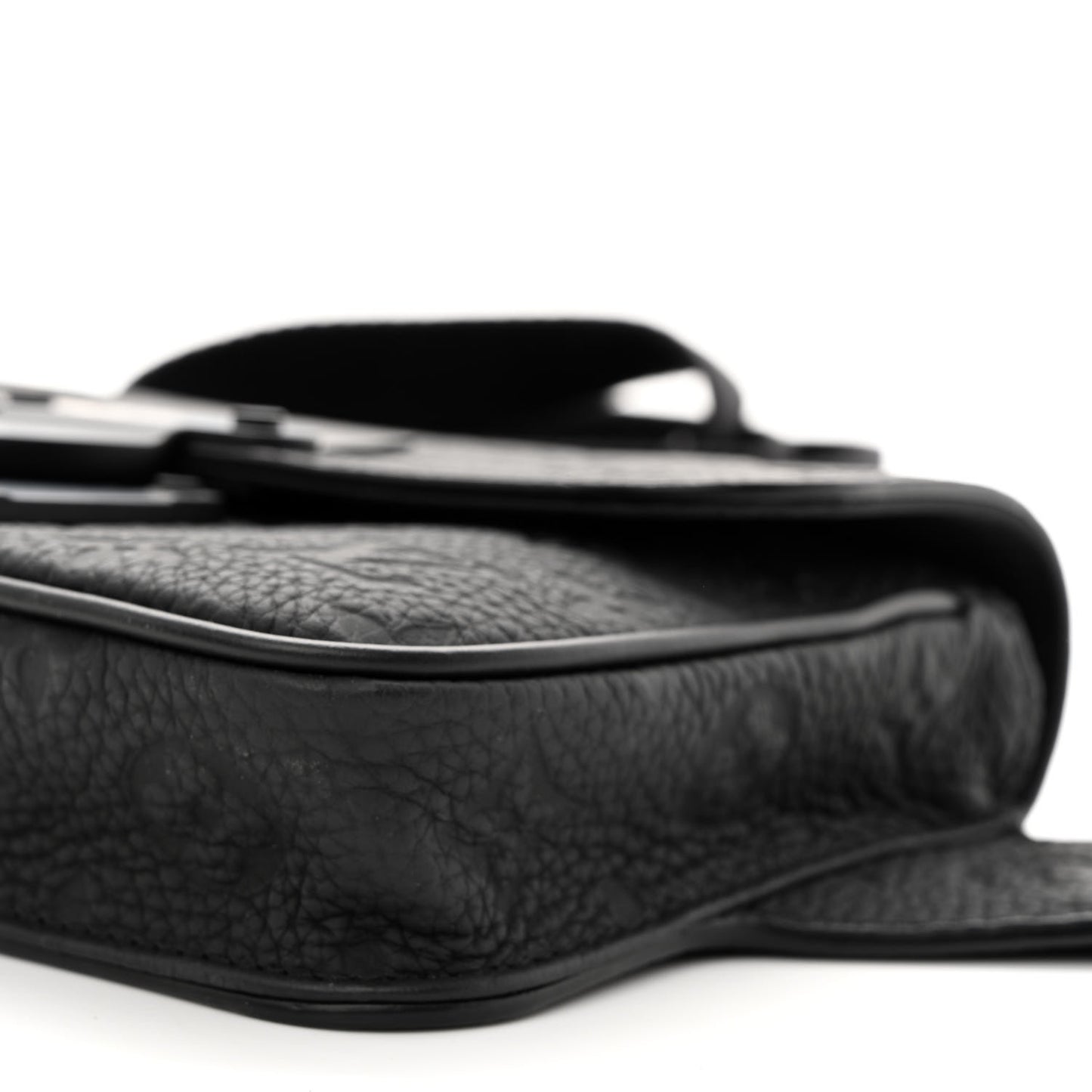 Taurillon Monogram S Lock Sling Bag Black