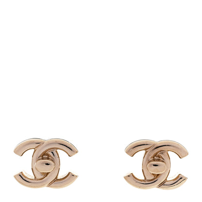 Chanel Metal CC Turnlock Earrings Gold 1 of 5