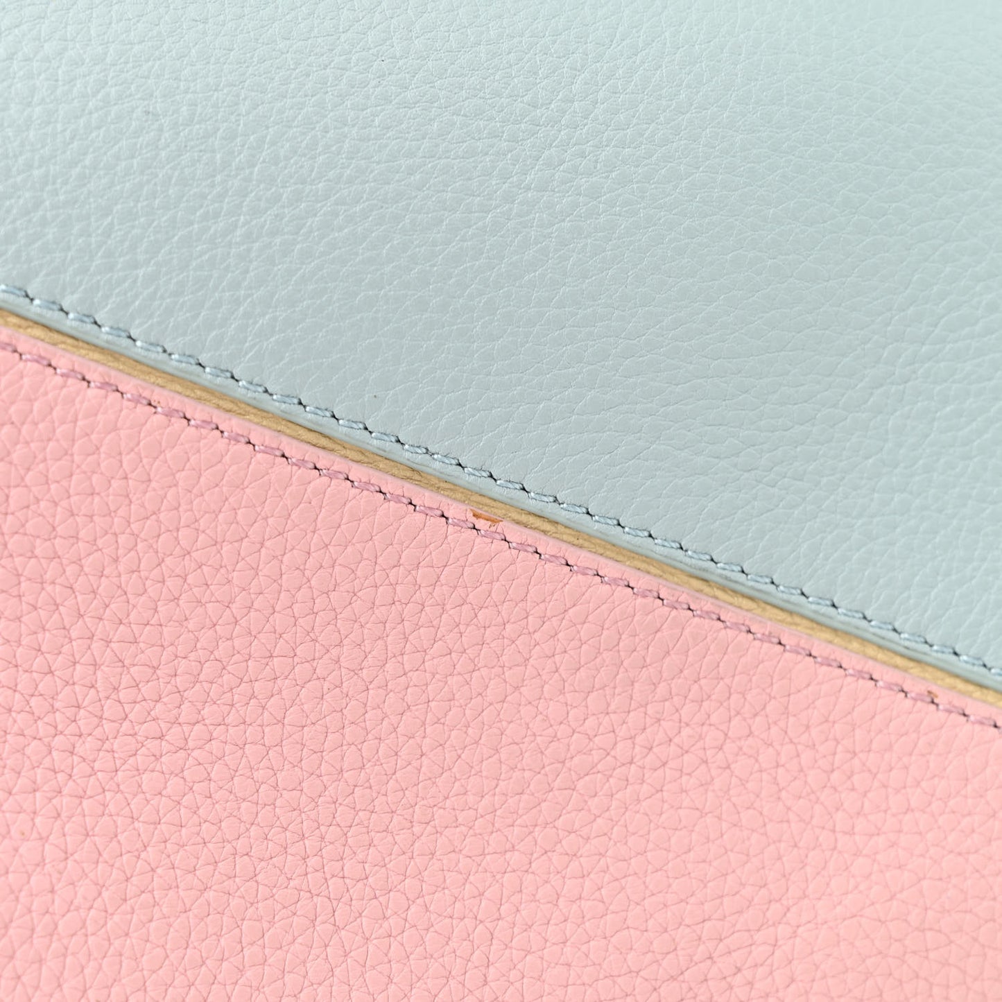 Calfskin Colorblock Medium Wrapped Handle Puzzle Bag Pink Multicolor