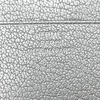 Hermes Metallic Chevre Chamkilight Medor Card Holder Argent 5 of 7