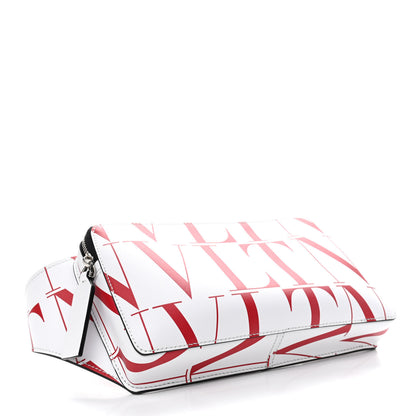 Valentino Garavani Calfskin Mens VLTN Belt Bag White Red 4 of 8