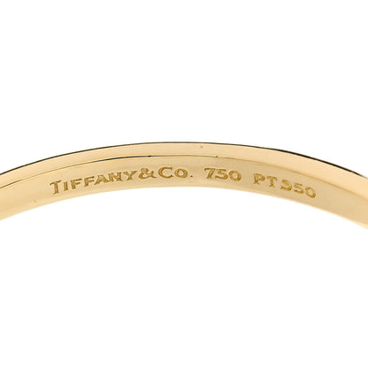 Tiffany 18K Yellow Gold Platinum Diamond 4.5mm Etoile Bangle Bracelet 3 of 3