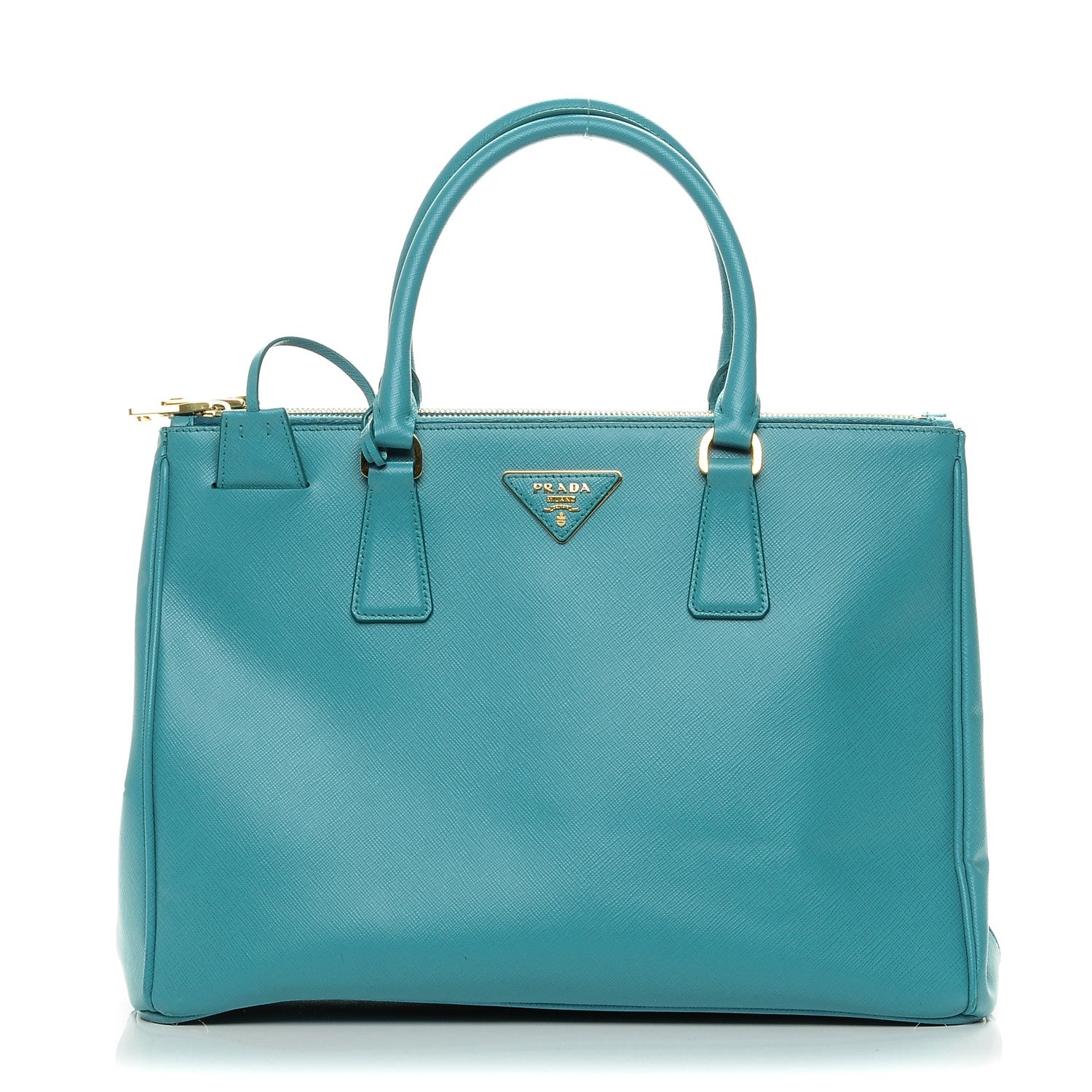 Prada Saffiano Large Galleria Double Zip Tote Turchese 1 of 10