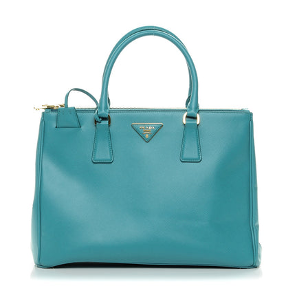 Prada Saffiano Large Galleria Double Zip Tote Turchese 1 of 10