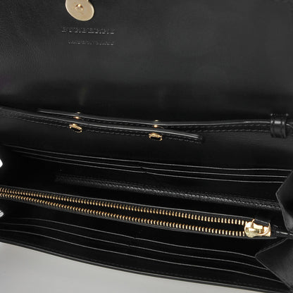 Burberry Calfskin House Check Henley Wallet On Chain Black 5 of 12