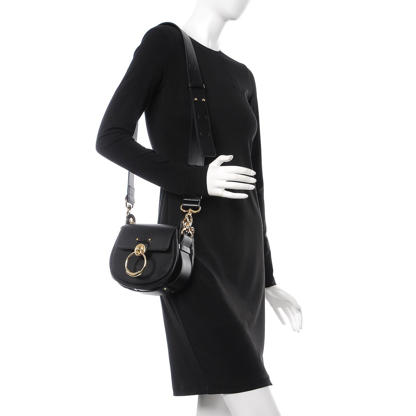 Calfskin Small Tess Bag Black