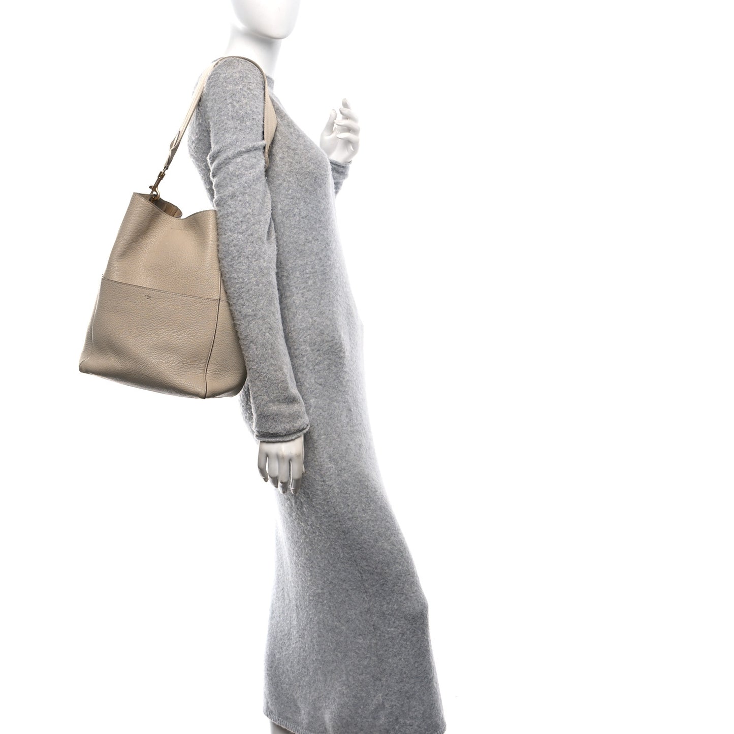 Goatskin Sangle Bucket Bag Dune