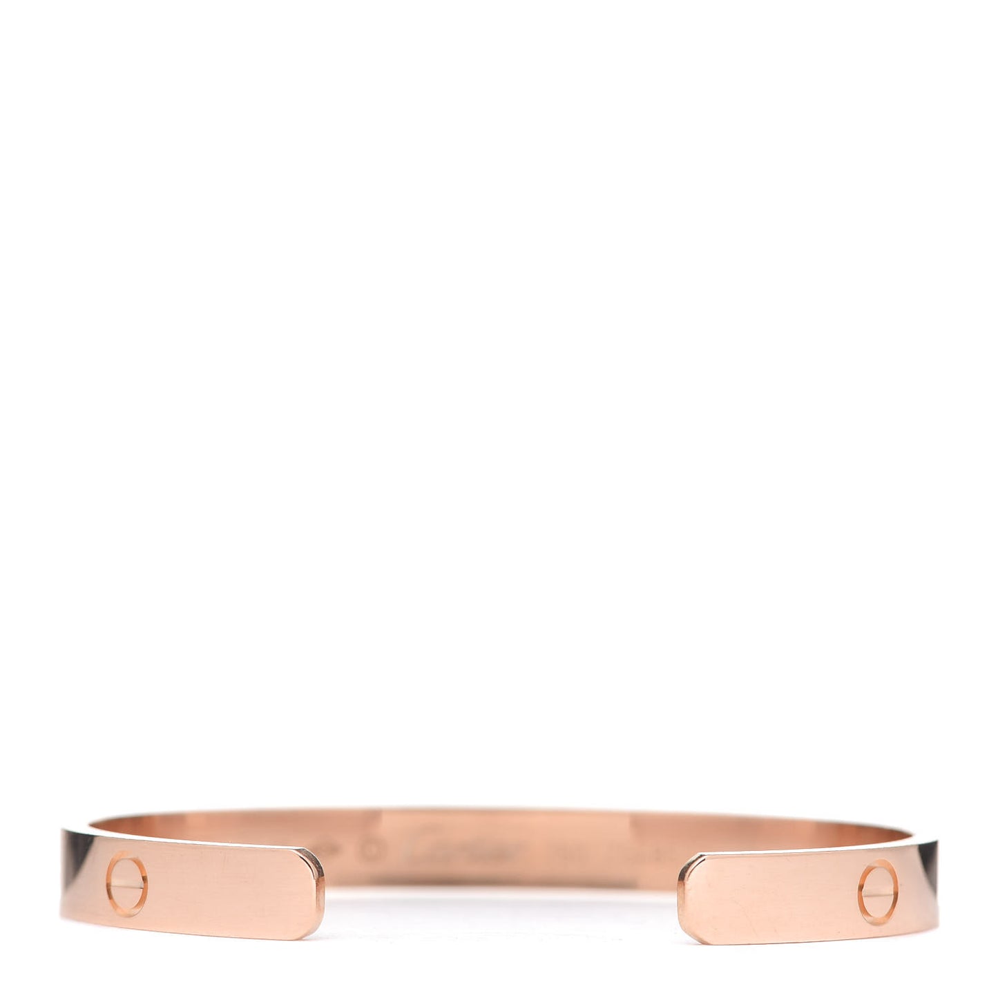 18K Pink Gold LOVE Cuff Bracelet 17