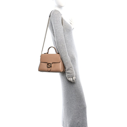 Gucci Dollar Calfskin Interlocking G Top Handle Shoulder Bag Camelia 2 of 10