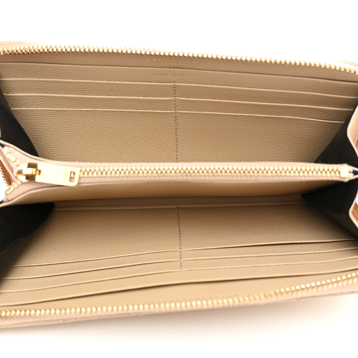 Grain De Poudre Matelasse Chevron Monogram Zip Around Wallet Nude Powder