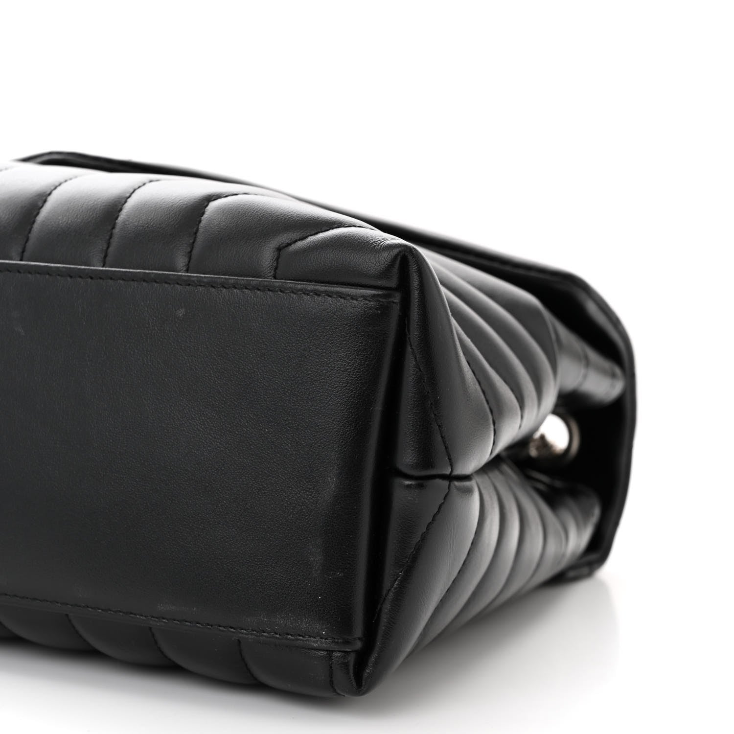 Saint Laurent Calfskin Y Quilted Monogram Medium Loulou Chain Satchel Black 10 of 10