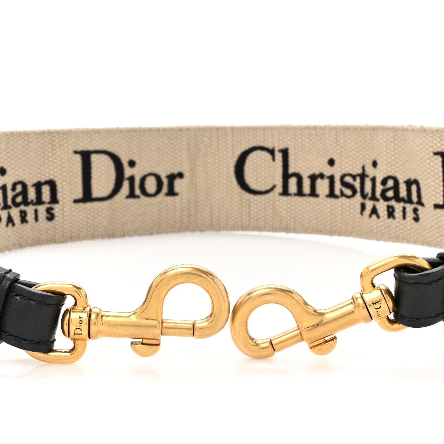 Christian Dior Canvas Embroidered Shoulder Strap Blue 3 of 5