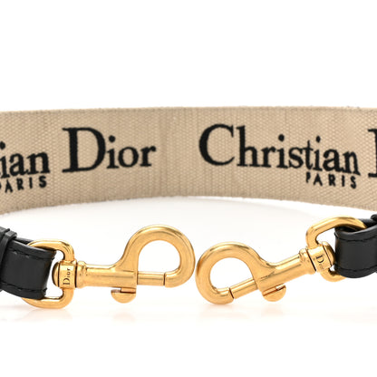 Christian Dior Canvas Embroidered Shoulder Strap Blue 3 of 5