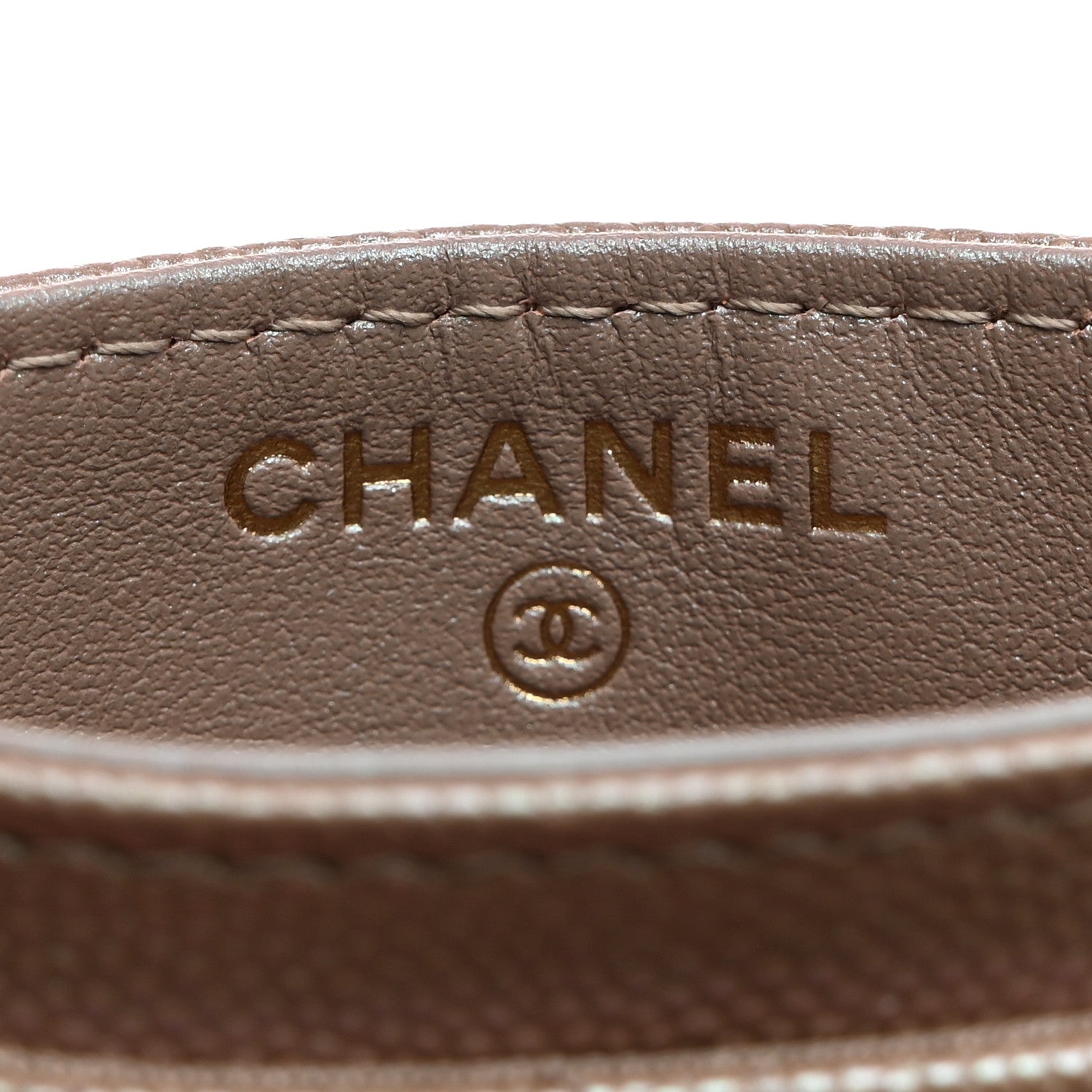 Chanel Iridescent Caviar Quilted Card Holder Beige 6 of 8
