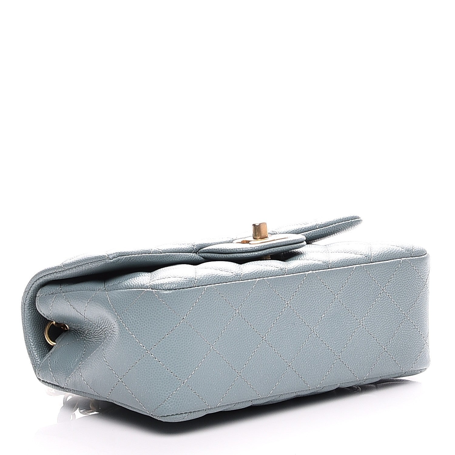 Chanel Iridescent Caviar Quilted Mini Rectangular Flap Light Blue 4 of 7