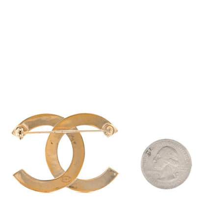 Chanel Baguette Crystal Quilted CC Brooch Gold 2 of 3