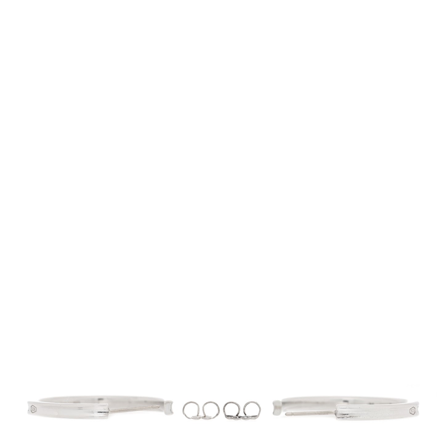 Sterling Silver 1837 Medium Narrow Hoop Earrings