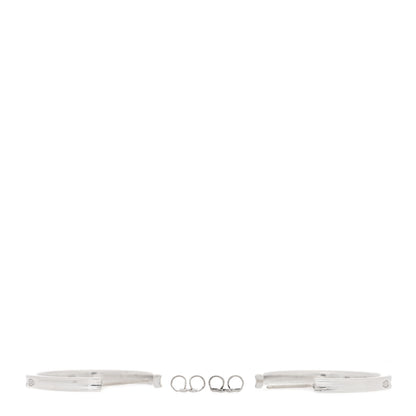 Tiffany Sterling Silver 1837 Medium Narrow Hoop Earrings 3 of 4