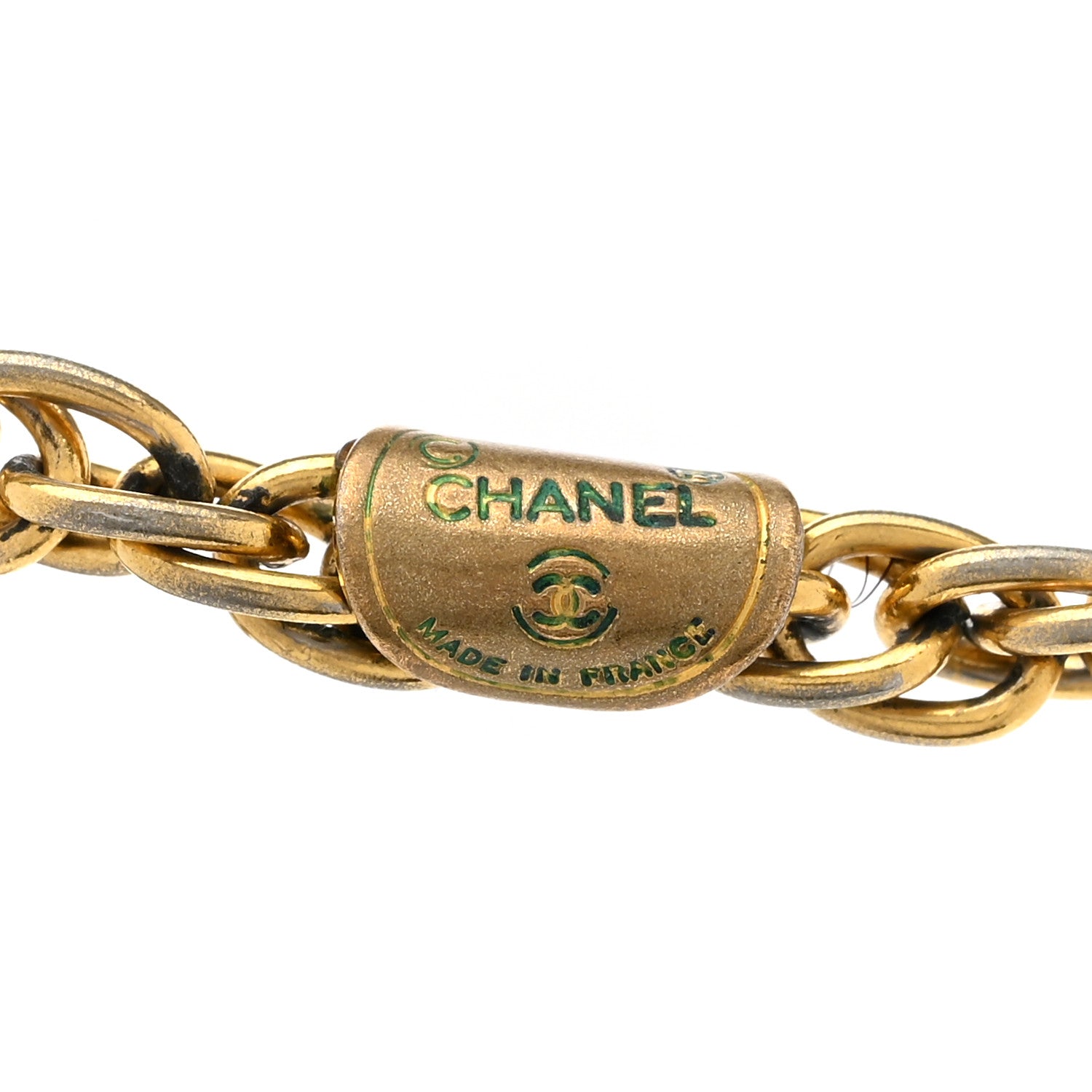 Chanel Metal CC Round Pendant Necklace Gold 6 of 6